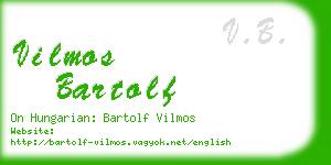vilmos bartolf business card